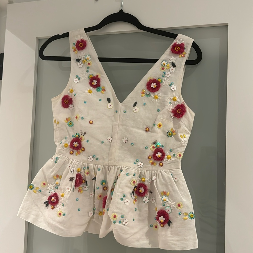 Embellished White Blouse